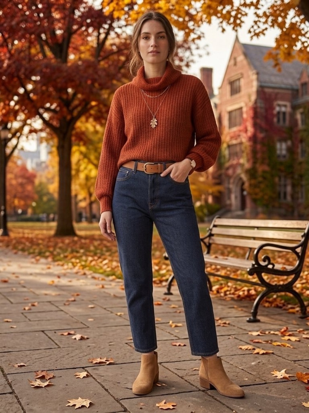 Everlane Dark Blue High-Rise Ankle Jeans